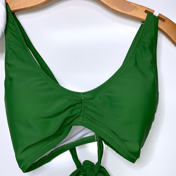 NWT CUPSHE Green White Fruit Lemons Two Piece Swimsuit Bikini Size Large - Picture 3 of 8